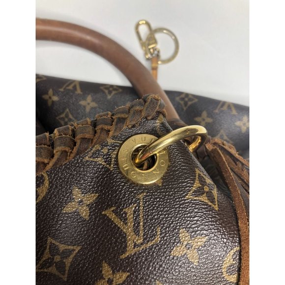 Louis Vuitton Artsy MM Monogram Hobo Tote Customized Leather Fringe Tassle - Picture 12 of 15